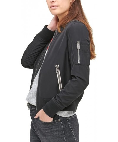 Women's Melanie Newport Bomber Jacket (Regular & Plus Size) Black $20.13 Jackets