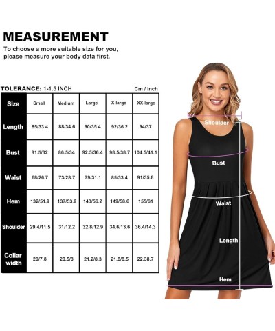 Women's Summer Sleeveless Casual Dresses Swing Cover Up Sundress with Pockets Multi 20 $12.76 Dresses