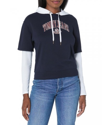 Women's Casual Logo 2fer Hoodie Sweatshirt, Sky Captain, Small $15.25 Hoodies & Sweatshirts