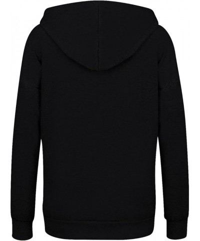 Full Zip Up Hoodie for Women Dandelion Printed Hooded Sweatshirts Long Sleeve Pockets Jacket Fashion Drawstring Coat Black $9...