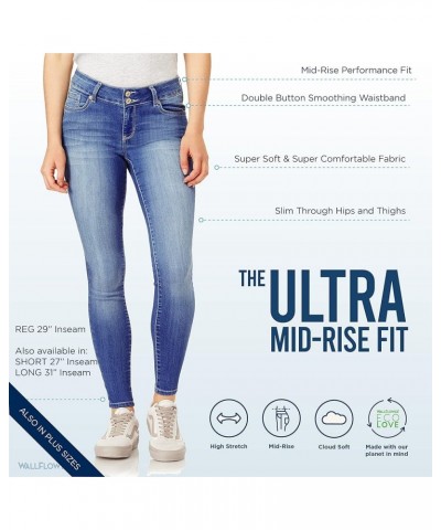 Women's Ultra Skinny Mid-Rise Insta Soft Juniors Jeans (Standard and Plus) Plus Size Lake Pure $16.72 Jeans