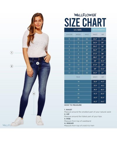 Women's Ultra Skinny Mid-Rise Insta Soft Juniors Jeans (Standard and Plus) Plus Size Lake Pure $16.72 Jeans