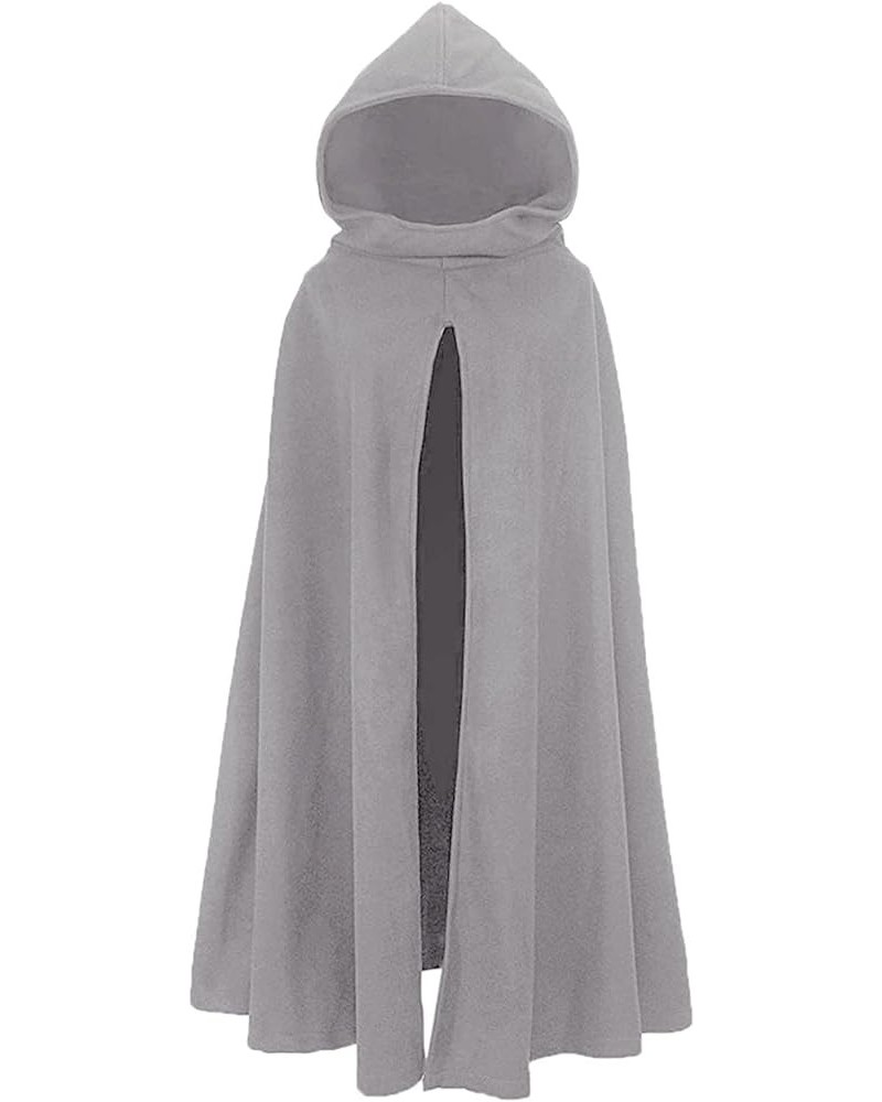 Women Gothic Hooded Open Front Poncho Cape Coat Outwear Jacket Cloak 01lightgrey $24.01 Coats