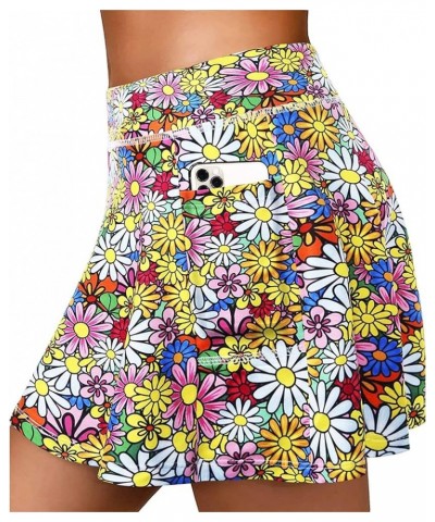 Women's Active Performance Skort Lightweight Skirt Shorts for Running Tennis Golf Workout Sports Y2-yellow $2.96 Skorts