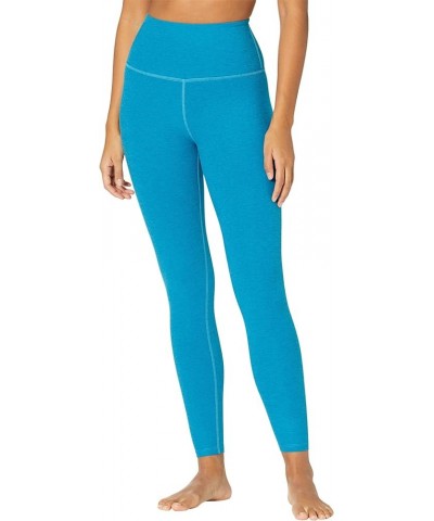 Women's High Waisted Midi Leggings Cerulean Blue Heather $45.59 Leggings