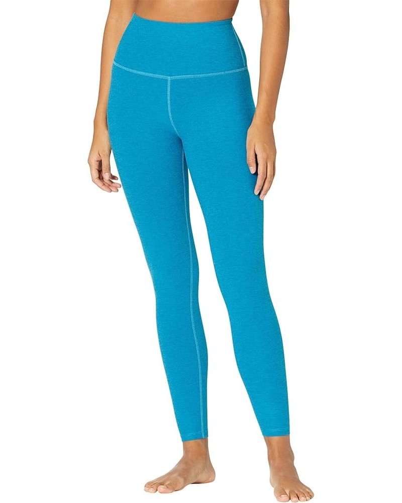 Women's High Waisted Midi Leggings Cerulean Blue Heather $45.59 Leggings