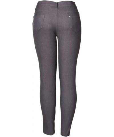 Women's Basic Five Pocket Stretch Jegging Tights Pants Grey $8.83 Leggings