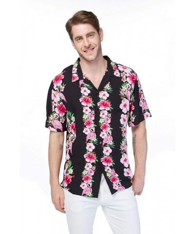 Matchable Couple Hawaiian Luau Shirt or Kimono in Pink Black Hibiscus Vine Women Women Pink Black Hibiscus Vine $21.32 Swimsuits