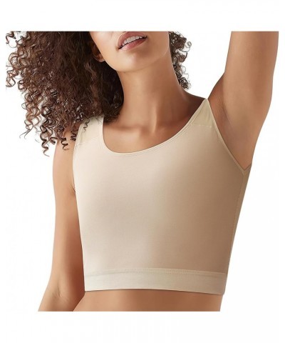 Chest Binder for Women Transgender FTM Breathable Half Trans Binder Bra Classic-nude $11.99 Lingerie