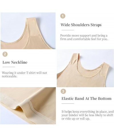 Chest Binder for Women Transgender FTM Breathable Half Trans Binder Bra Classic-nude $11.99 Lingerie