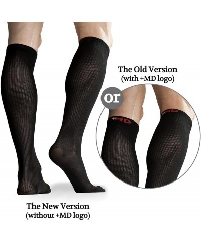 Cotton Compression Socks for Women and Men 4/6 Pairs 8-15/15-20 mmHg Knee High Socks for Sports Travel Nurse Edema 6 Pairs Bl...