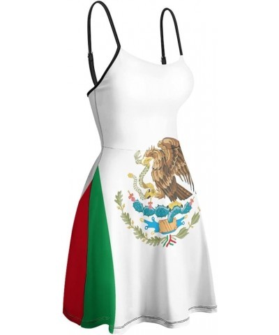 Women's Summer Dresses Strap Backless Sleeveless Spaghetti Strap Swing Dress Mexican Flag (29) $12.71 Dresses