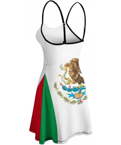 Women's Summer Dresses Strap Backless Sleeveless Spaghetti Strap Swing Dress Mexican Flag (29) $12.71 Dresses