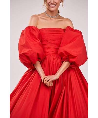 Puffy Sleeves Prom Dresses Long Ball Gown Off Shoulder Evening Gowns for Women Formal Wedding Dresses for Bride Black $36.08 ...