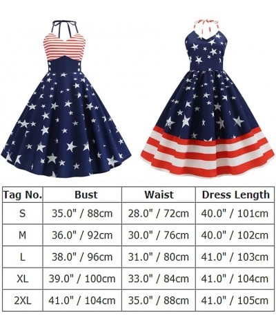 Womens Vintage Halter Neck Dresses 50's Rockabilly Dresses for Women Retro 1950 Swing Tea Party Dress Midi Cocktail Dress Usa...