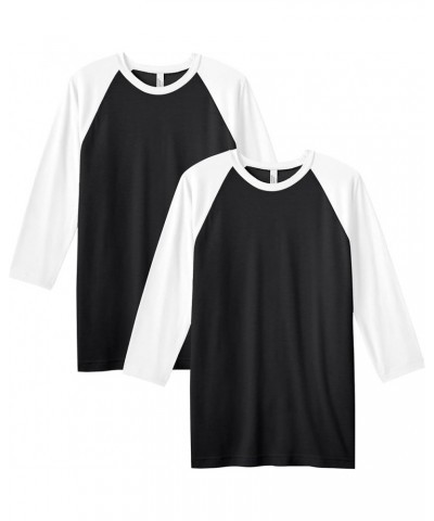 Unisex CVC Raglan T-Shirt, Style G2003CVC, 2-Pack Black/White (2-pack) $11.51 T-Shirts