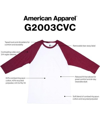 Unisex CVC Raglan T-Shirt, Style G2003CVC, 2-Pack Black/White (2-pack) $11.51 T-Shirts