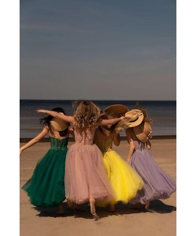 Elegant Tulle Short Prom Dresses for Teens Ball Gown Corset Homecoming Dresses Tea Length Formal Cocktail Dress Champagne $26...