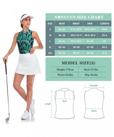 Women Racerback Sleeveless Golf Polo Shirts Collarless Tennis Tops Quick Dry Athletic Tank Tops Collarless-turquoise Blue $13...