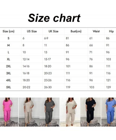 2023 New Sleeve Trouser Set for Women, 2-Piece Sleeved Trouser Suit, Loose Fit Short Sleeve Top Style Fashion Set Rose Red Me...