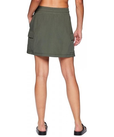 Women's Quick Drying Woven Ripstop Skort with Bike Short and Pockets Ripstop Cargo Olive $12.43 Skorts