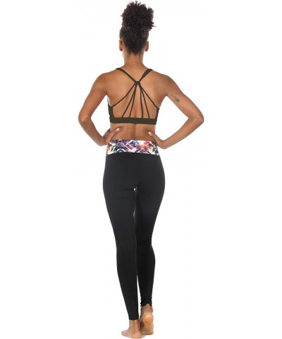 Women's Padded Strappy Workout Running Sports Bras Medium Impact Army $13.50 Lingerie