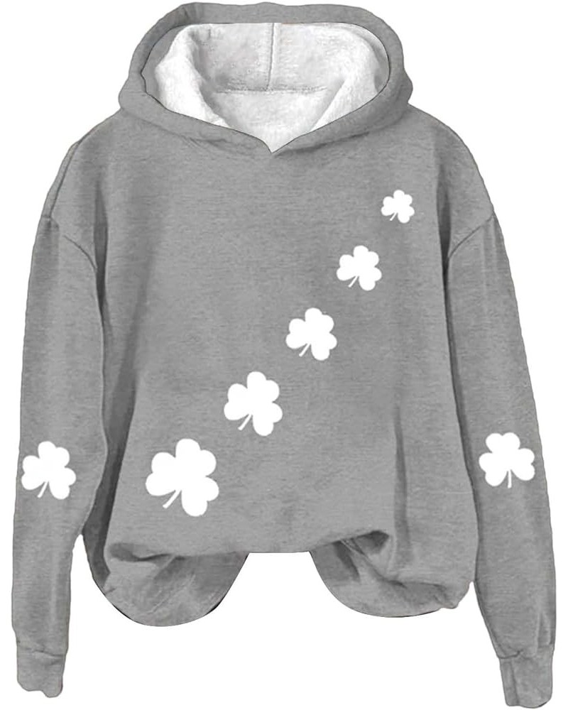 St Patricks Day Hoodies for Women St Patrick Day Shirt Plus Size St Patty's Day Shirt Teacher Sales Clearance Grey-1 $11.15 H...