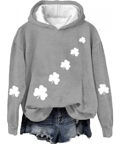 St Patricks Day Hoodies for Women St Patrick Day Shirt Plus Size St Patty's Day Shirt Teacher Sales Clearance Grey-1 $11.15 H...