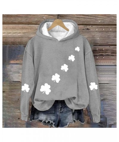 St Patricks Day Hoodies for Women St Patrick Day Shirt Plus Size St Patty's Day Shirt Teacher Sales Clearance Grey-1 $11.15 H...