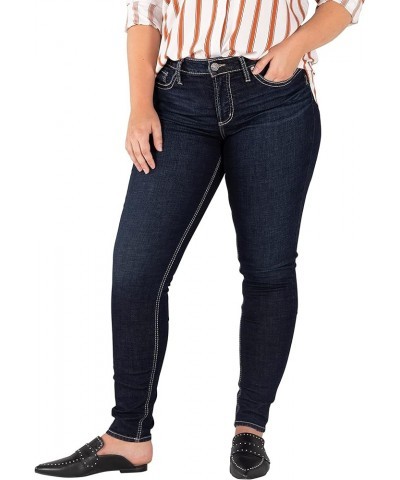 Women's Plus Size Suki Mid Rise Skinny Jeans Clean Dark Rinse $24.94 Jeans