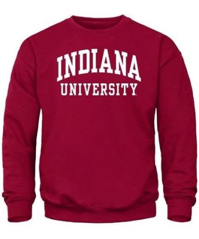 Crewneck Sweatshirt for College, Classic Logo, Color, Adult Unisex X-Large Indiana Hoosiers - Cardinal $25.41 Sweatshirts