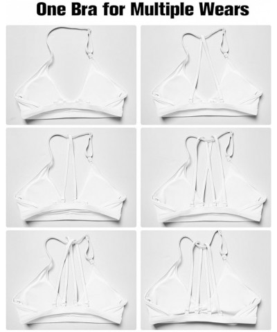 Workout Sports Bras for Women Padded Strappy Open Back Gym Bra Lorelie Light Impact Criss Cross Yoga Crop Top 0 White $14.26 ...