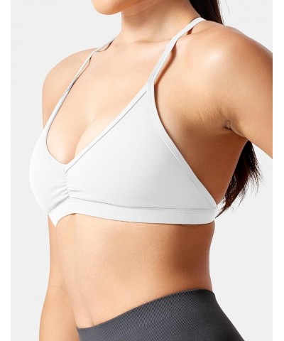 Workout Sports Bras for Women Padded Strappy Open Back Gym Bra Lorelie Light Impact Criss Cross Yoga Crop Top 0 White $14.26 ...