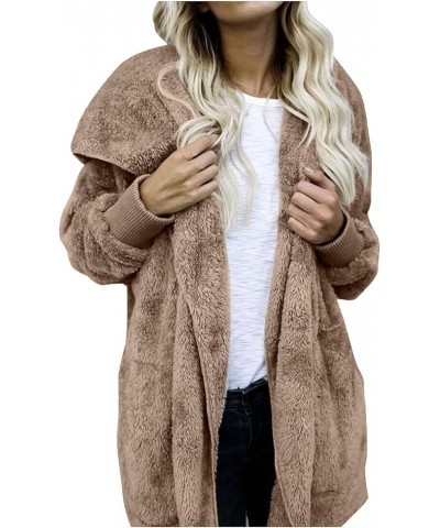 Winter Coats For Women 2023 Trendy Casual Warm Womens Hooded Fleece Jacket Plus Size Fuzzy Long Sleeve Outerwear 2-complexion...