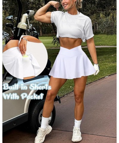 Women Golf Skort Tennis Skirt with Pockets Shorts High Waisted Pleated Mini Skirt Athletic Workout Skorts Skirts B1- Everyday...