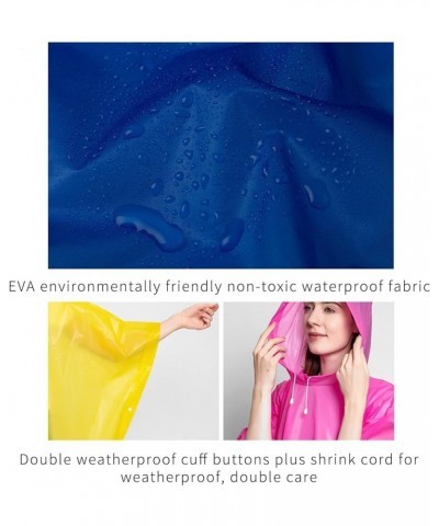 Waterproof EVA Rain Cape Raincoat Reusable Windproof Jacket Rain Coat Women Hiking Riding Rainwear Poncho (Color : Pink) Blue...