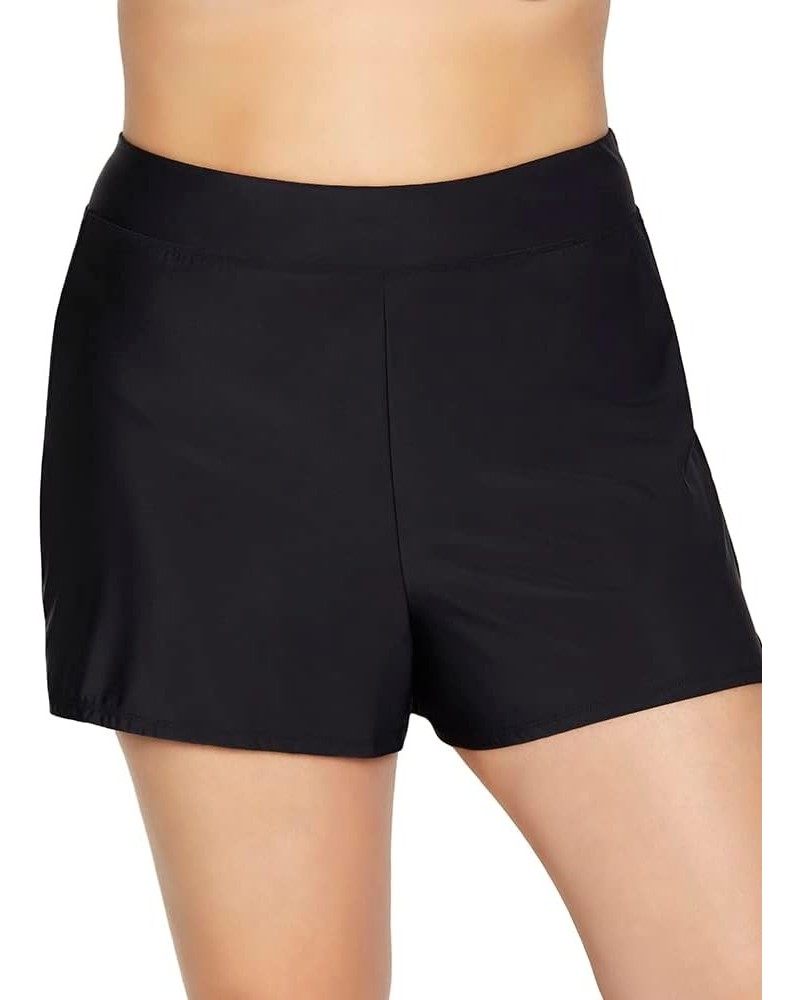 Shape Solver Women's Swimwear Solid Swim Short Swim Bottom Separate Black $30.08 Swimsuits