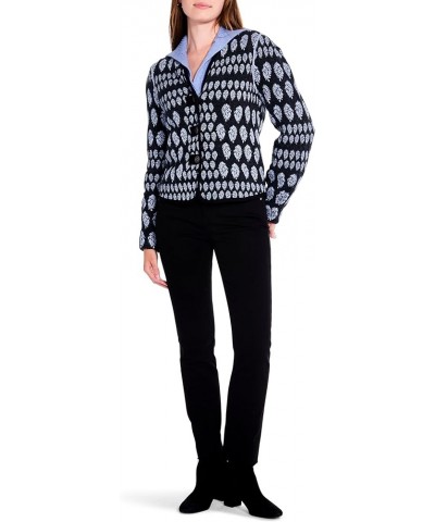 Women's Quilted Eclipse Knit Jacket Blue Multi $31.07 Jackets