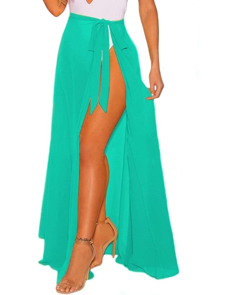 Women's Swimsuit Cover Up Sarong Bikini Swimwear Beach Cover-Ups Wrap Skirt 10-lake Green-long $10.99 Swimsuits