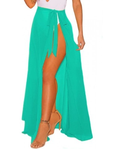 Women's Swimsuit Cover Up Sarong Bikini Swimwear Beach Cover-Ups Wrap Skirt 10-lake Green-long $10.99 Swimsuits