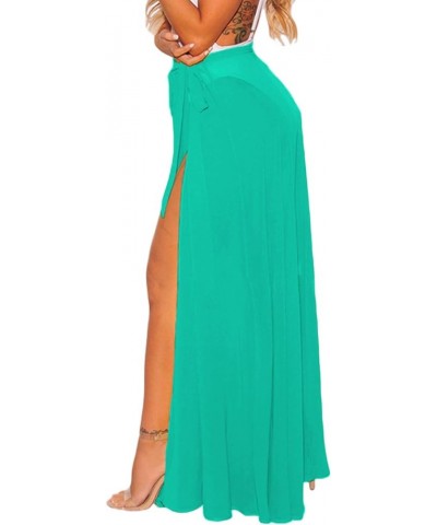 Women's Swimsuit Cover Up Sarong Bikini Swimwear Beach Cover-Ups Wrap Skirt 10-lake Green-long $10.99 Swimsuits