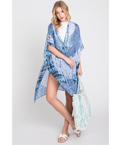 Bohemian Versatile Open Shawl Cardigan Cover Up - Lightweight Casual Sheer Beach Long Kimono, Tie Dye Poncho, Vest Kimono Car...