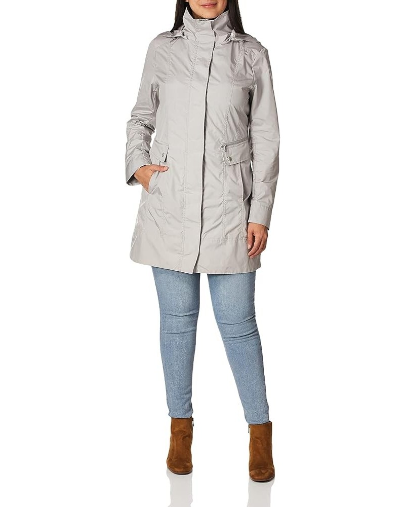 Women's Packable Hooded Rain Jacket with Bow Pearl $52.79 Jackets