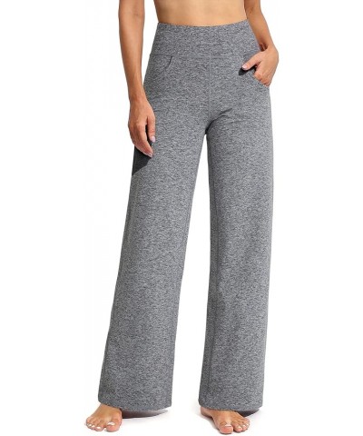 Wide Leg Pants Woman Yoga Pants with Pockets Stretch Loose Casual Lounge Sweatpants Petite/Regular/Tall Heather Grey $19.50 A...