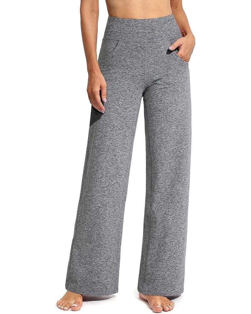 Wide Leg Pants Woman Yoga Pants with Pockets Stretch Loose Casual Lounge Sweatpants Petite/Regular/Tall Heather Grey $19.50 A...