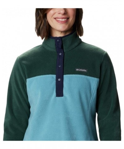 Women's Benton Springs Half Snap Pullover Spruce/Canyon Blue $20.50 Sweaters