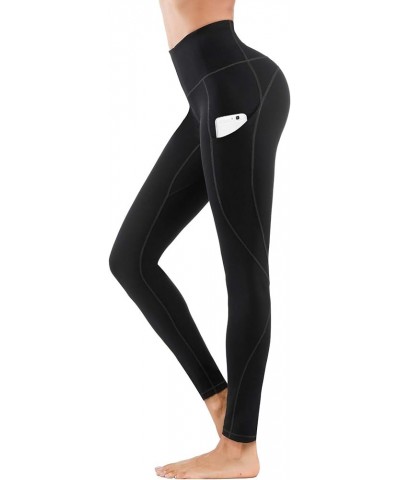 High Waist Yoga Pants - Yoga Pants with Pockets Tummy Control, 4 Ways Stretch Workout Running Yoga Leggings Black $16.23 Acti...