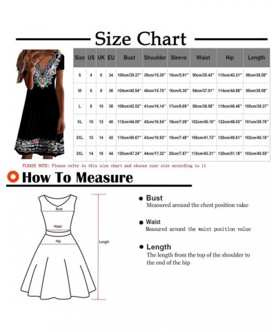 Women's Golf Outfits Wavy V Neck Short Sleeve Dress Casual Printed V-Neck Short Dress Casual Spring Clothes Wine $10.85 Dresses