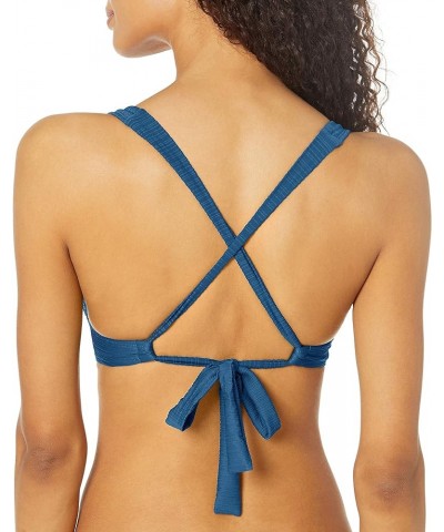 Women's Standard Scarlett Underwire Push Up Bikini Top Swimsuit Wisdom Blue Rib $20.41 Swimsuits