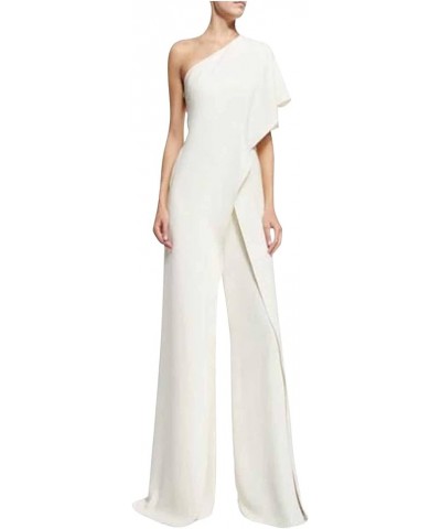 Women's Vacation Outfits Banquet Dress Jumpsuit Sexy Hanging Neck Trousers Summer Rompers 2023 White-2 $13.24 Rompers